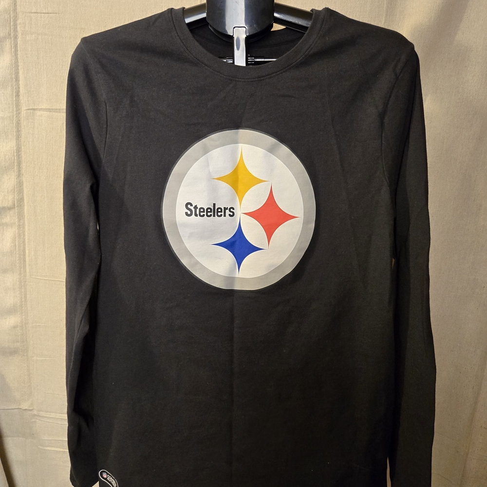 New Era NFL Steelers Long Sleeve Team Apparel Shirt Large Black
